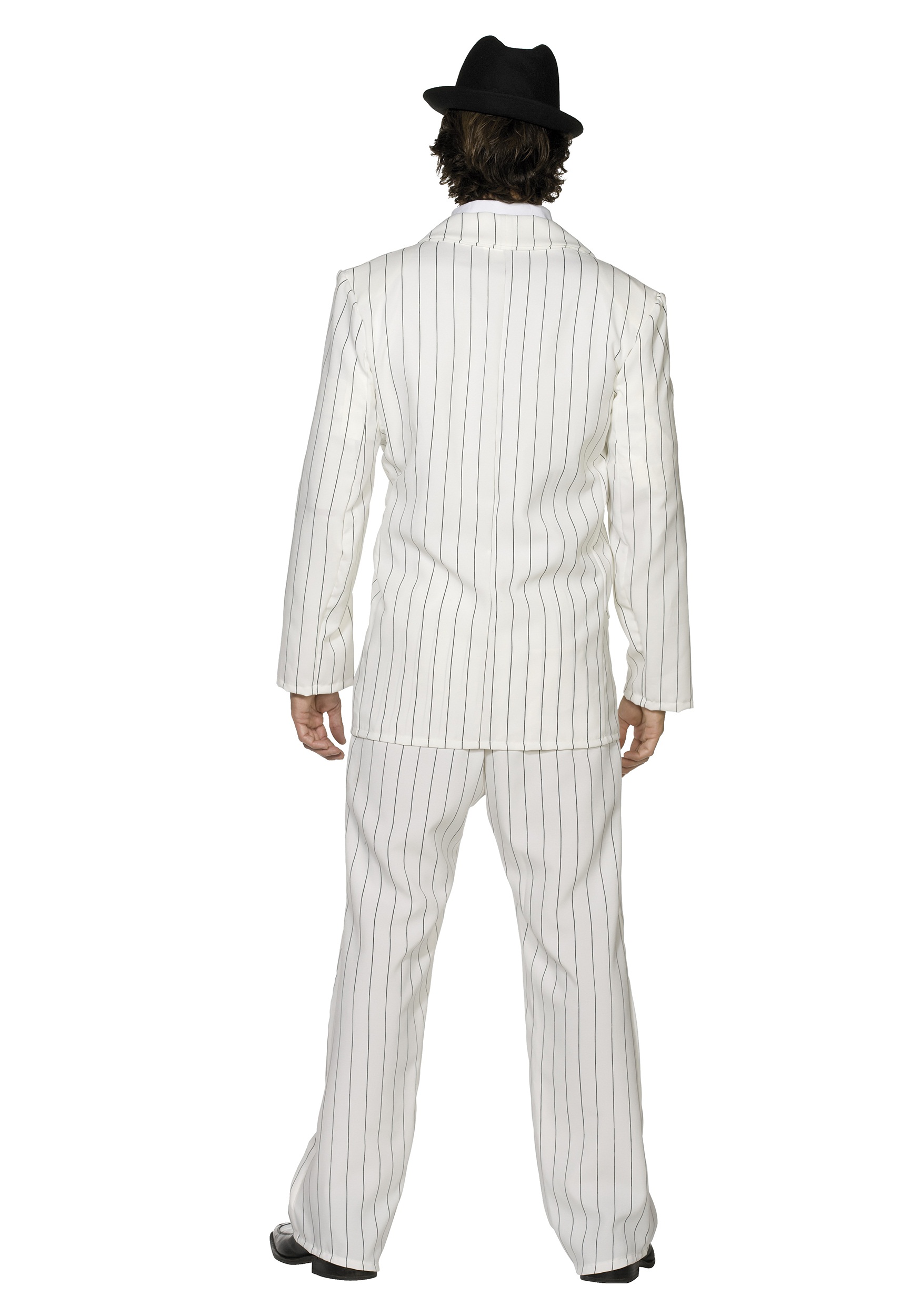 Men's Gangster Fancy Dress Costume In White