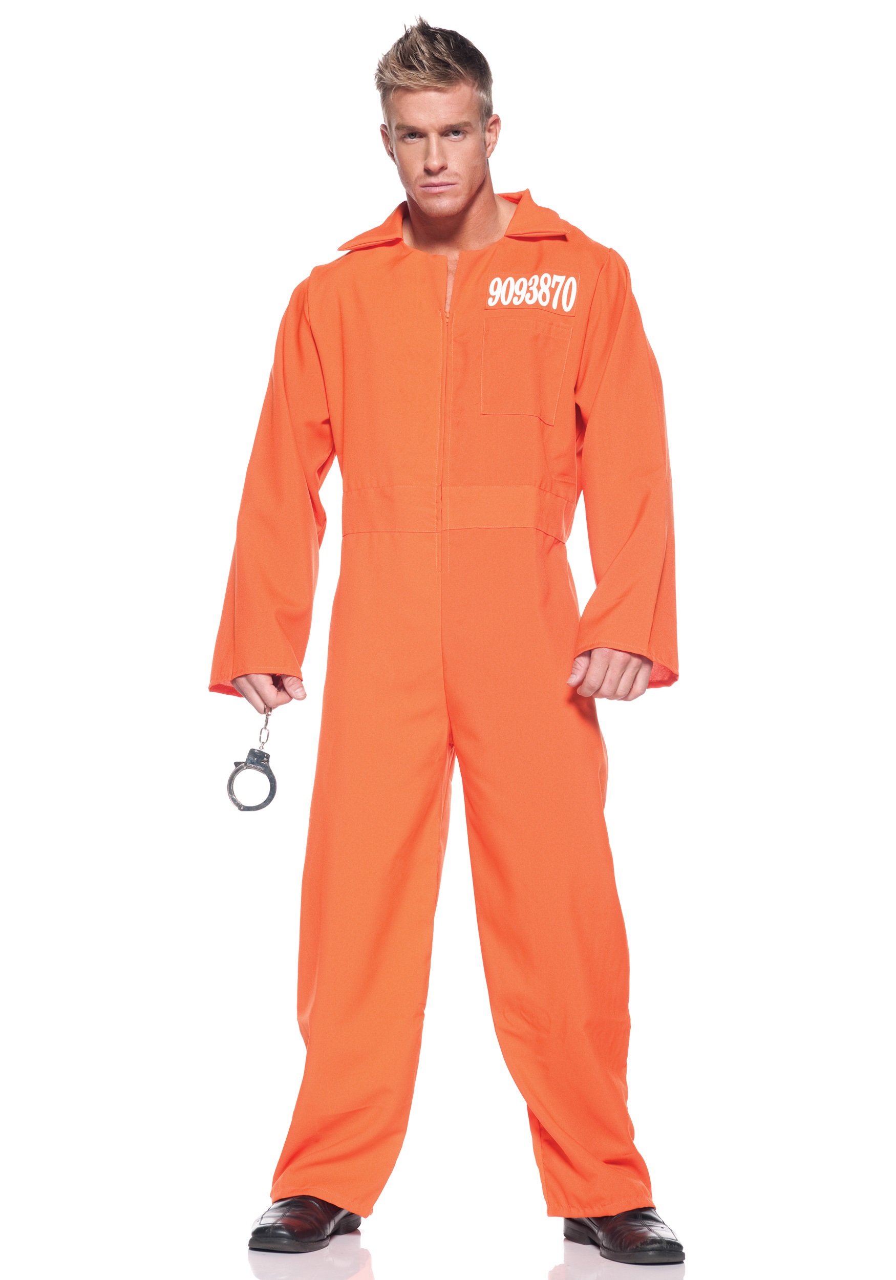 Prison Jumpsuit Fancy Dress Costume For Men
