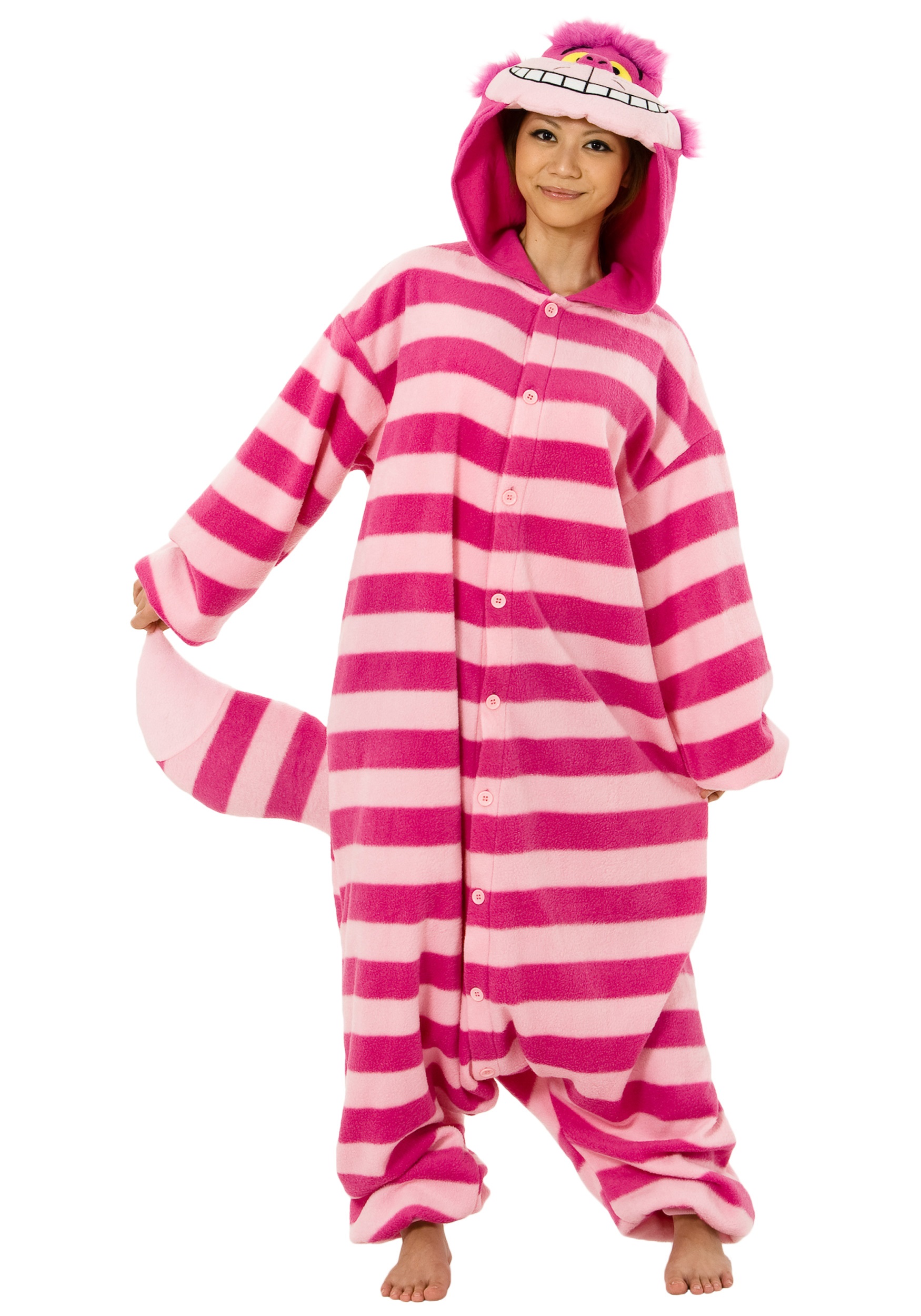 Alice In Wonderland Cheshire Cat Pajama Onesie , Cheshire Cat Fancy Dress Costumes