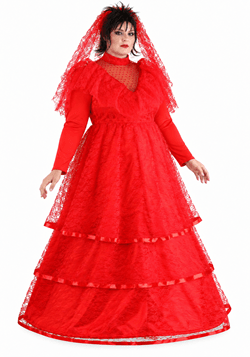 Women's Plus Size Red Gothic Wedding Dress Costume upd
