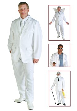 Plus Size White Suit Costume