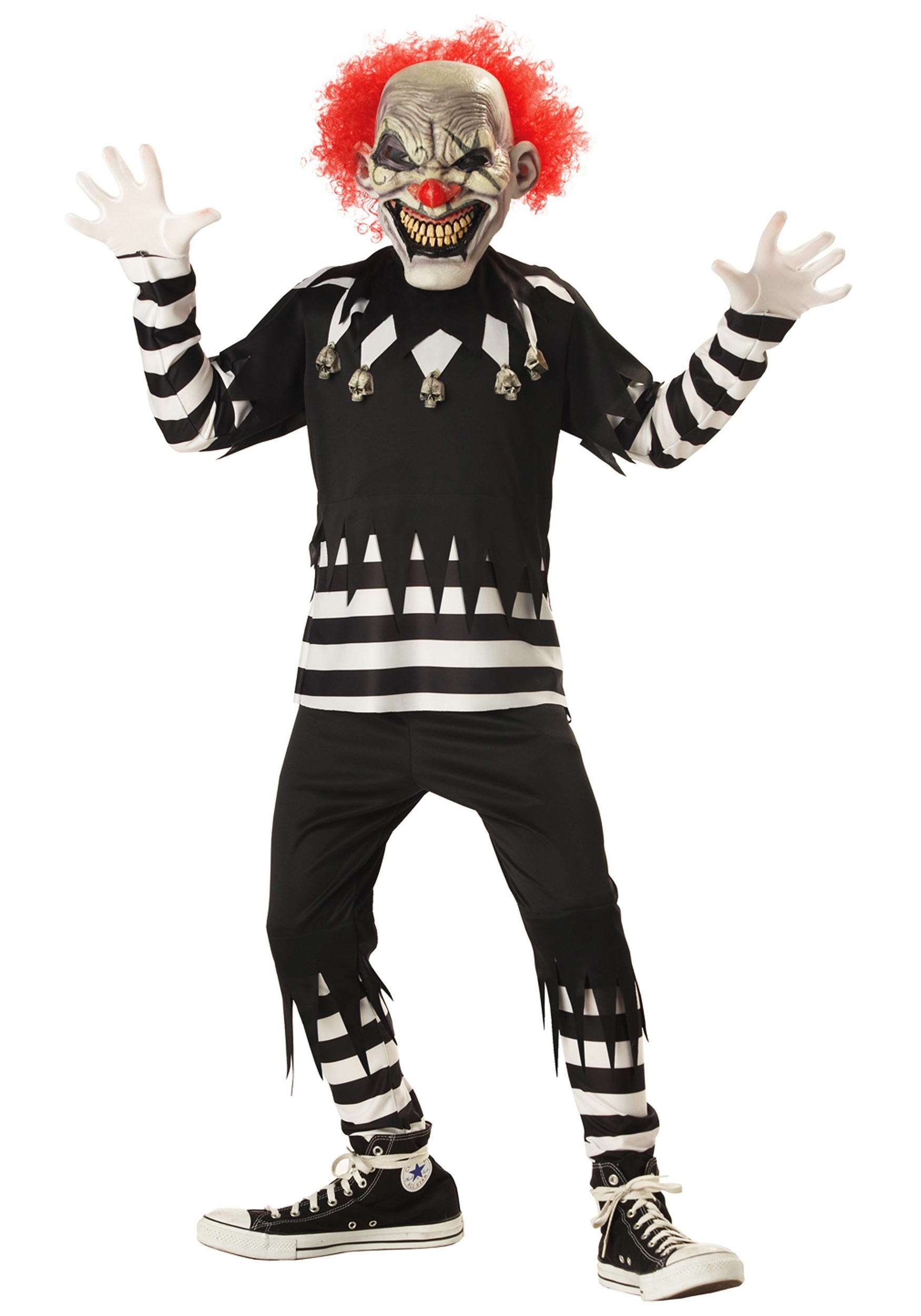 Psycho Clown Fancy Dress Costume For Boys