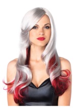 Red and Gray Two Toned Wig