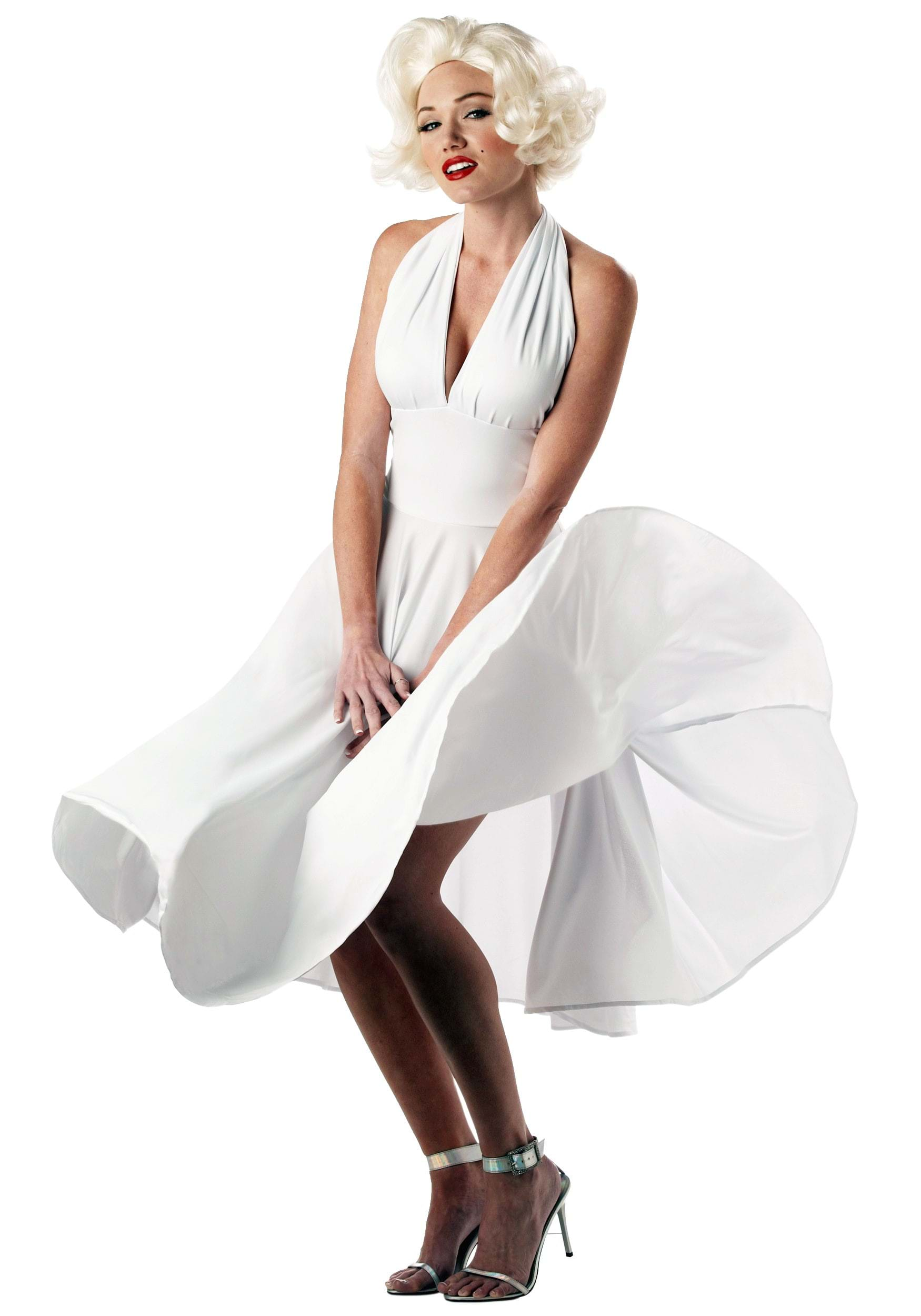 Marilyn Monroe Dress Fancy Dress Costume , Sexy White Fancy Dress Costume Dress