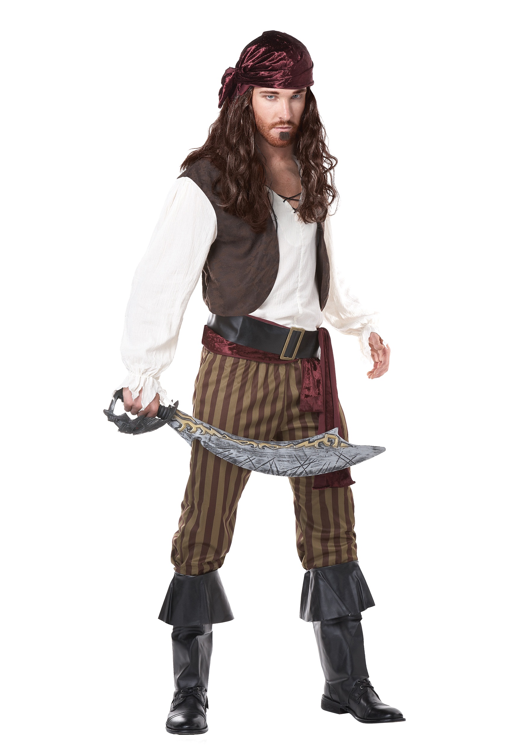 Rogue Pirate Fancy Dress Costume For Men
