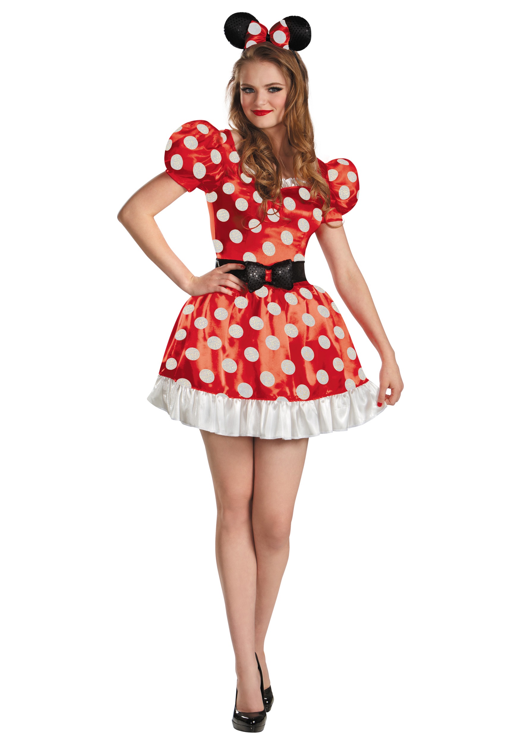 Classic Red Minnie Fancy Dress Costume For Women