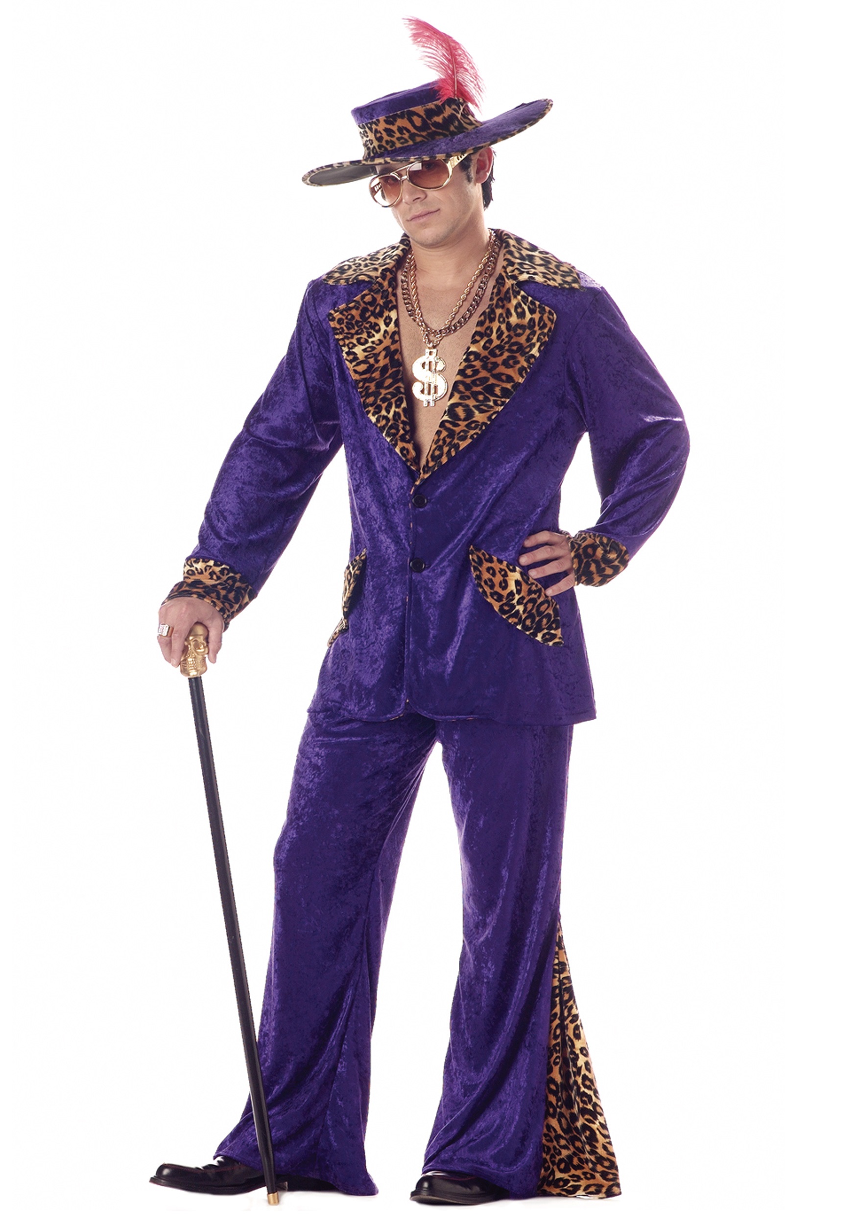 Purple Pimp Fancy Dress Costume For Men