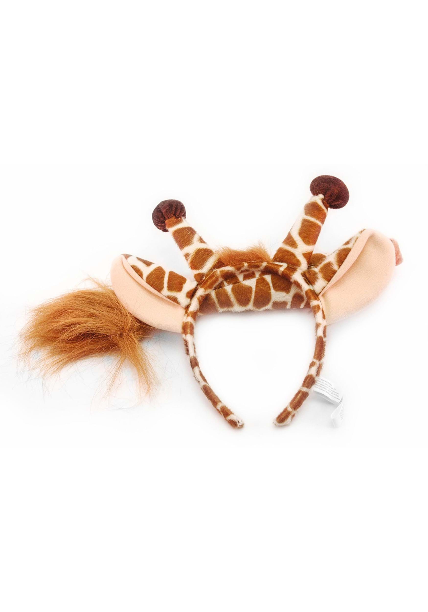 Fleece Giraffe Ears & Tail Set