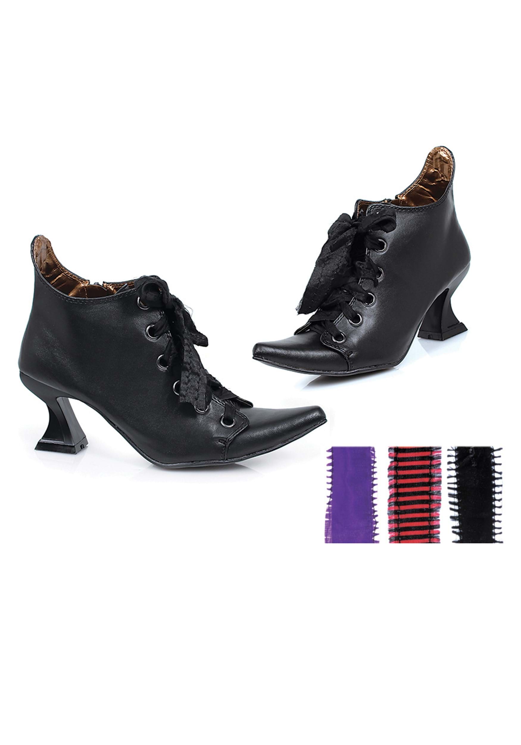 Womens Lace Up Witch Shoes