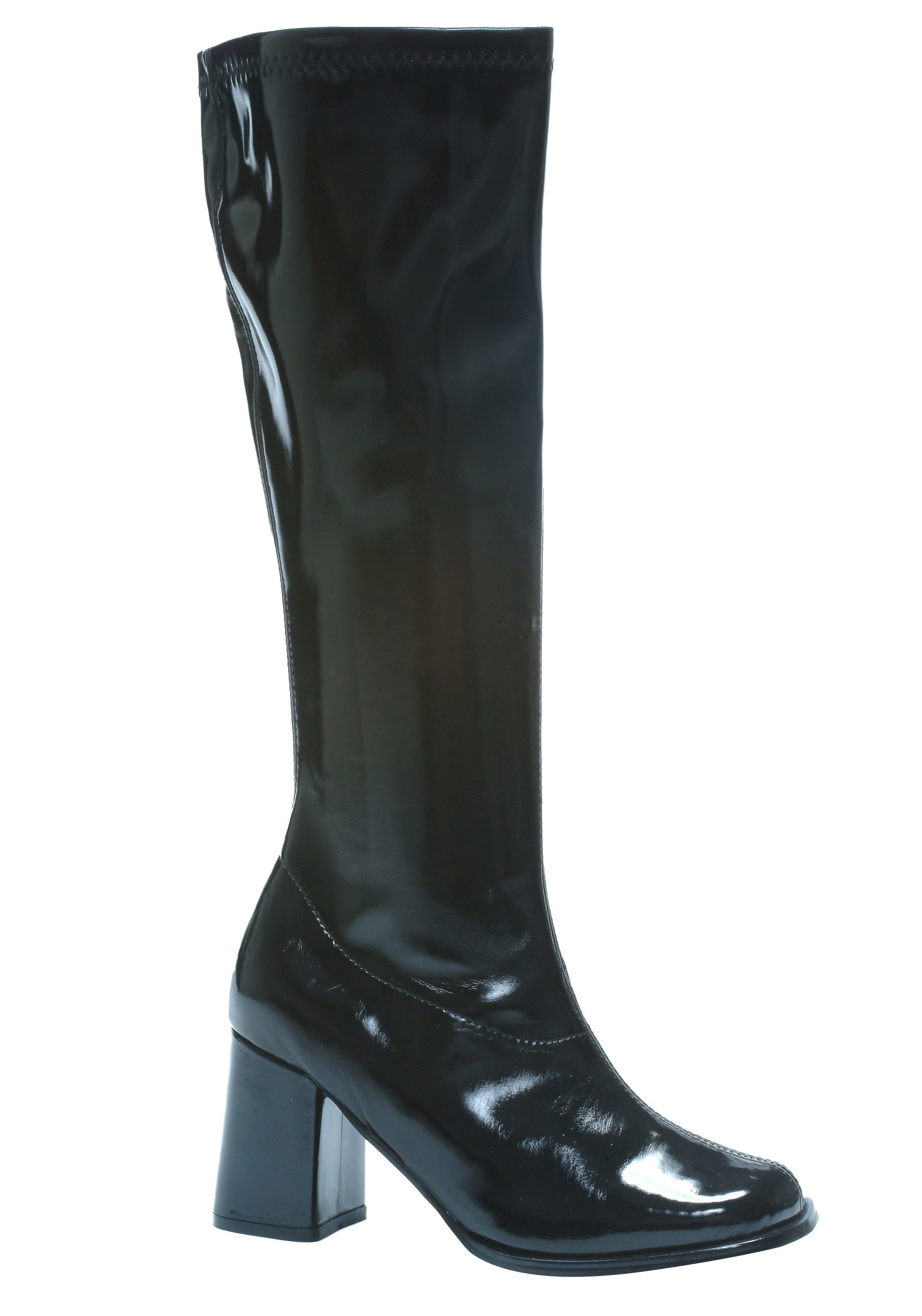 Black Gogo Fancy Dress Costume Boots For Women , Gogo Boots