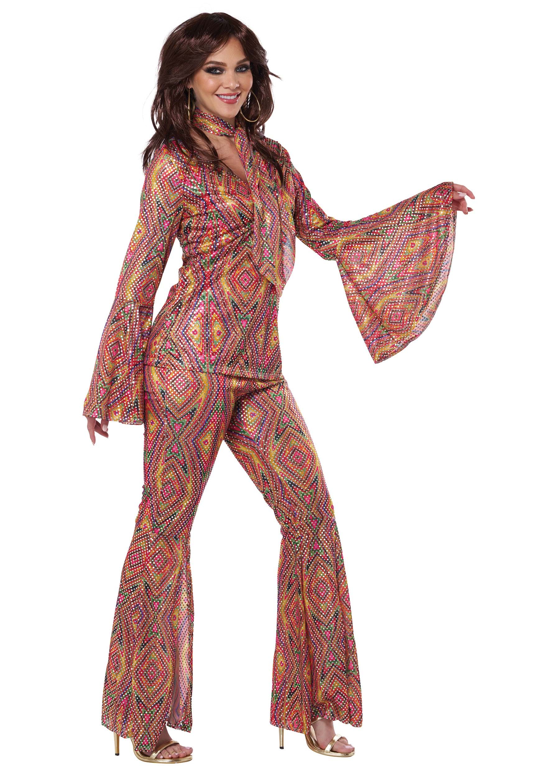 1970s Women's Discolicious Fancy Dress Costume , 1970's Fancy Dress Costumes