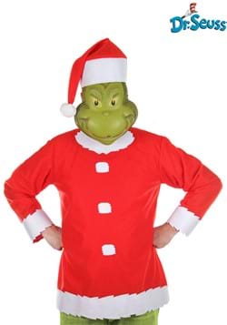 Adult Grinch Costume with Hat and Half Mask 1