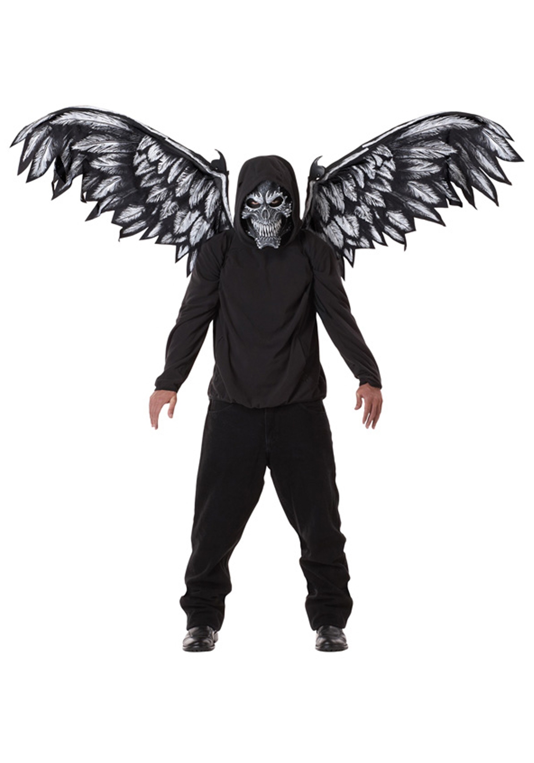 Black Fallen Angel Mask And Wings , Fancy Dress Costume Accessories
