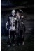 Womens Bone Appetit Skeleton Long Dress Costume5