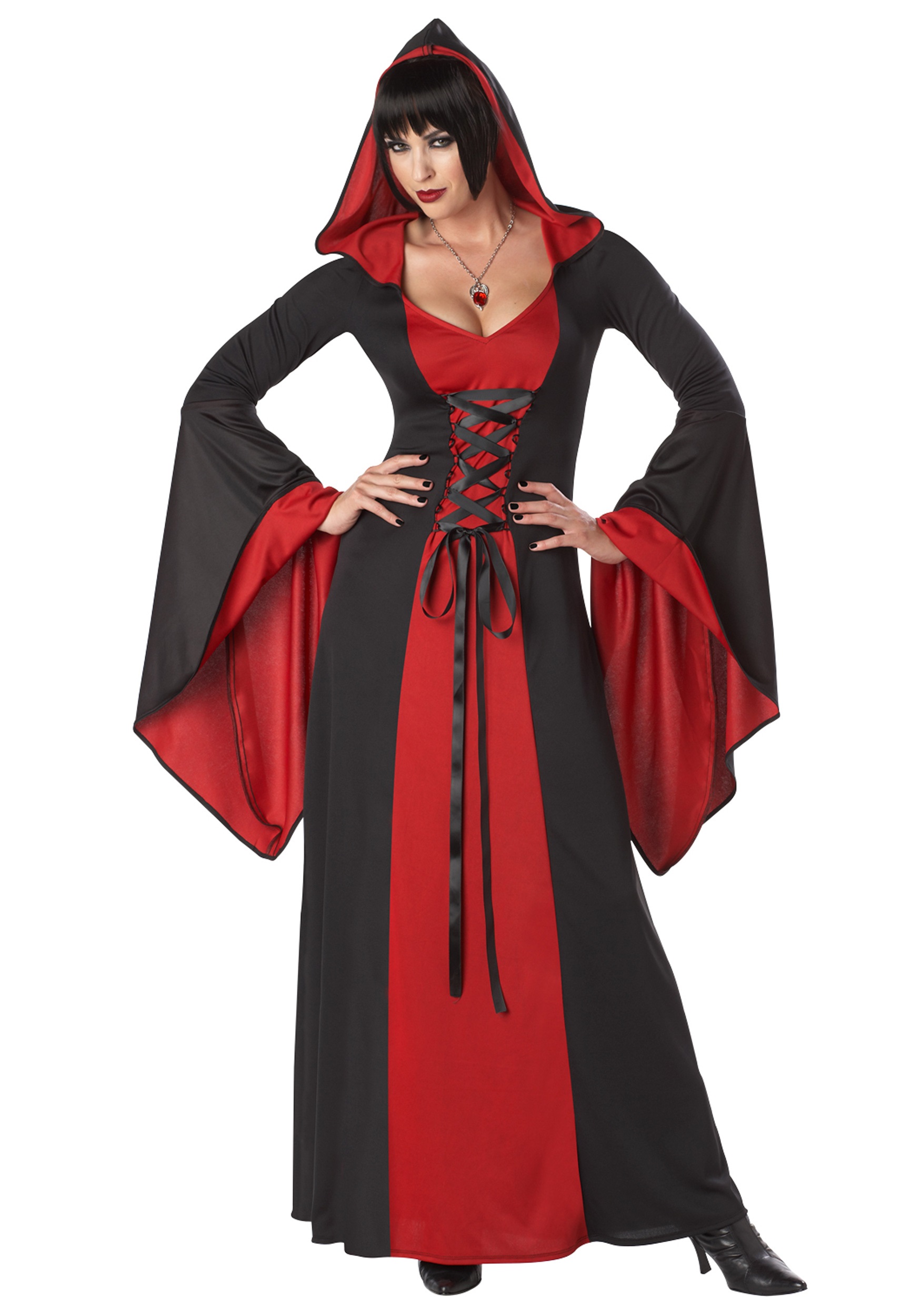 Deluxe Hooded Robe Fancy Dress Costume For Women