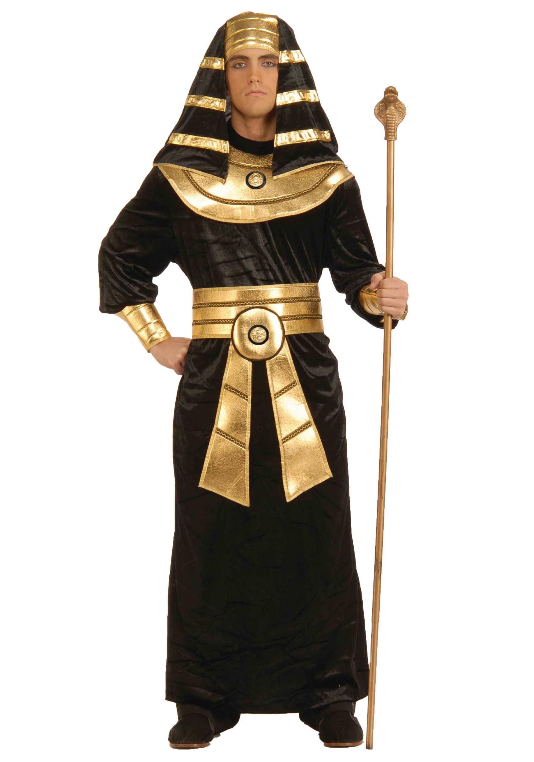 Black Pharaoh Fancy Dress Costume For Adults