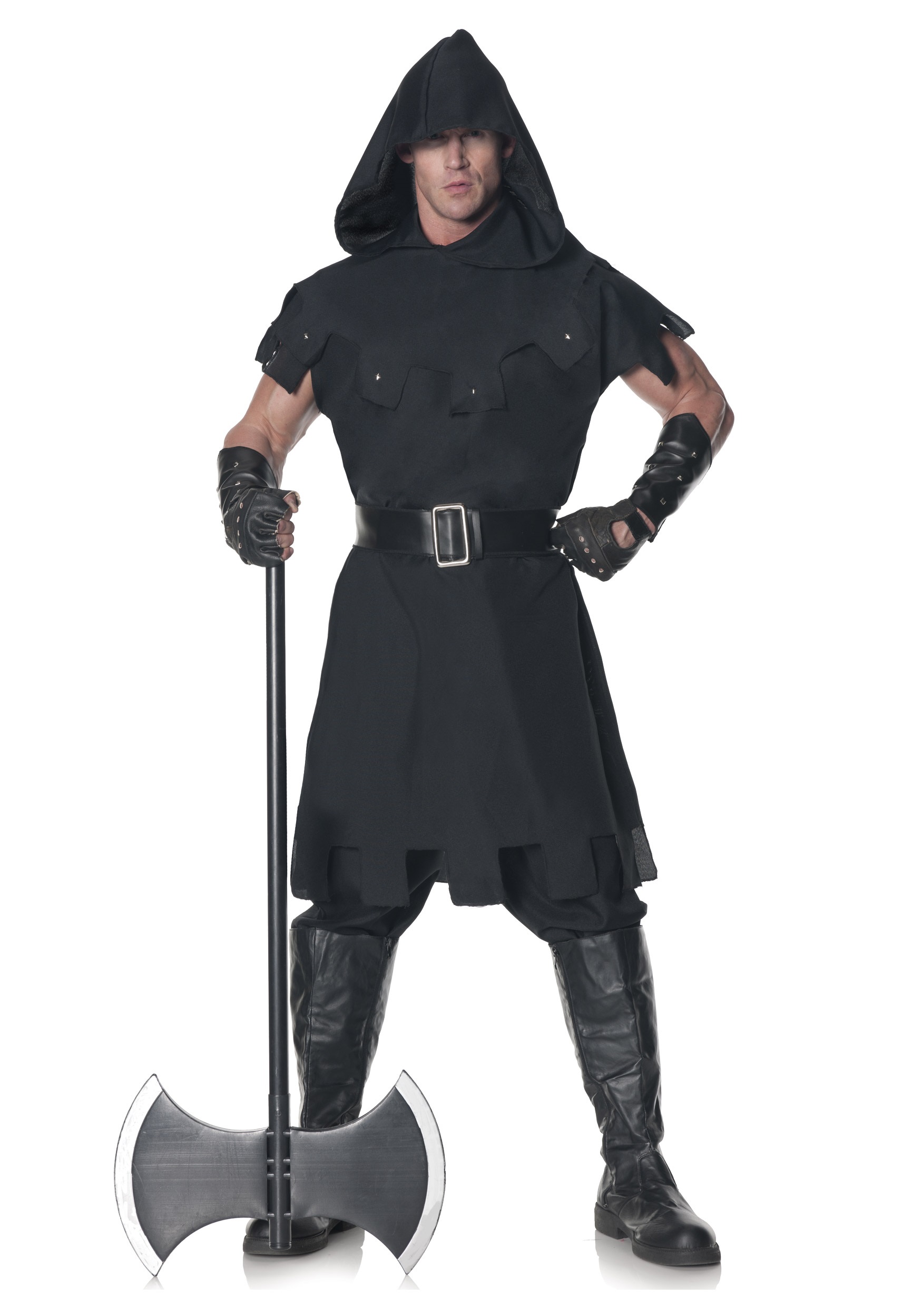 Dark Medieval Executioner Mens Fancy Dress Costume