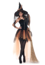 Hallow's Eve Women's Orange & Black Witch Costume