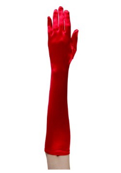 Plus Size Red Elbow Length Gloves