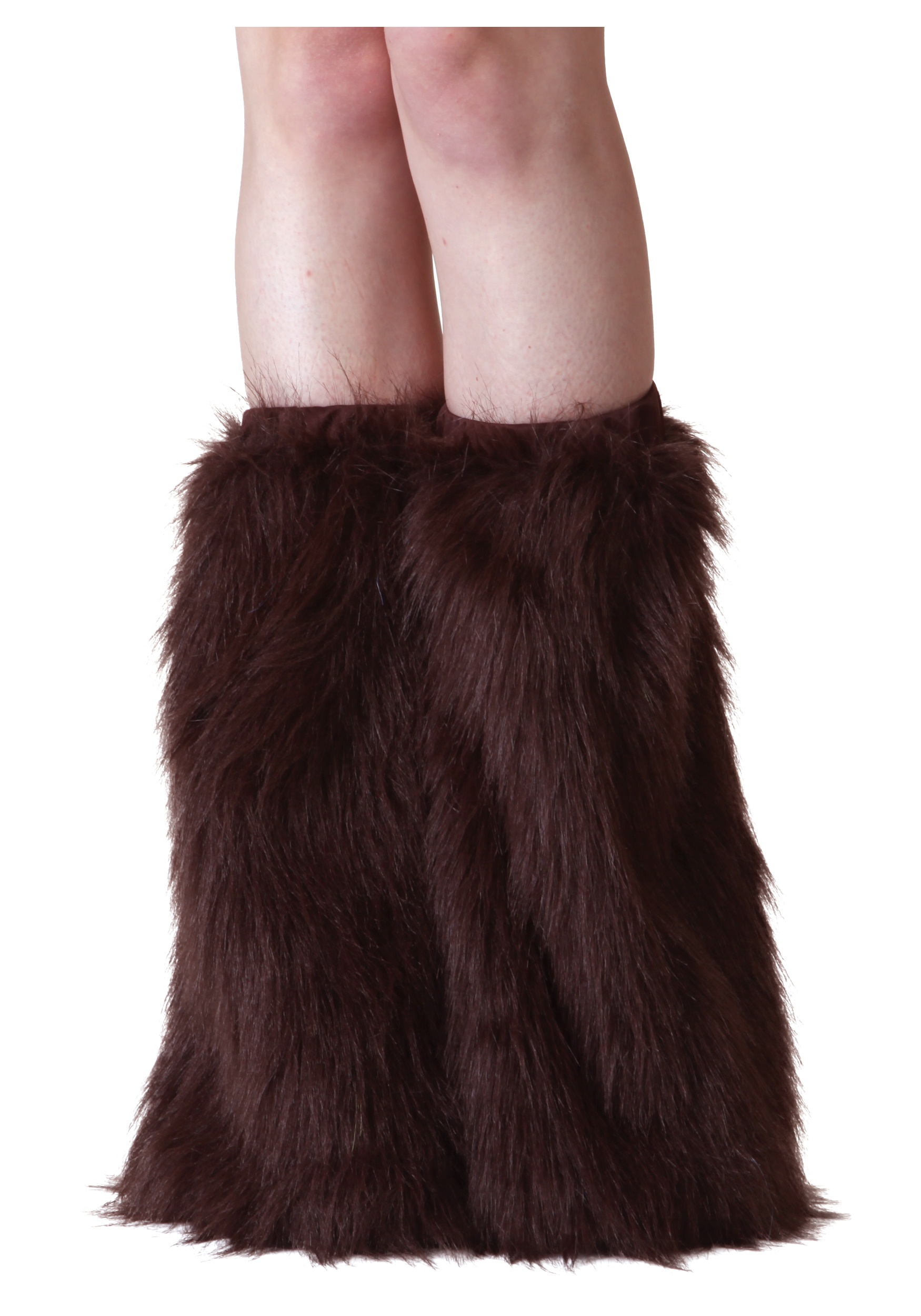 Brown Furry Boot Covers Adult