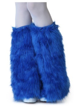 Adult Royal Blue Furry Boot Covers