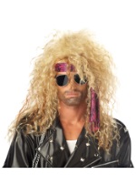 Mens Heavy Metal Blonde Wig