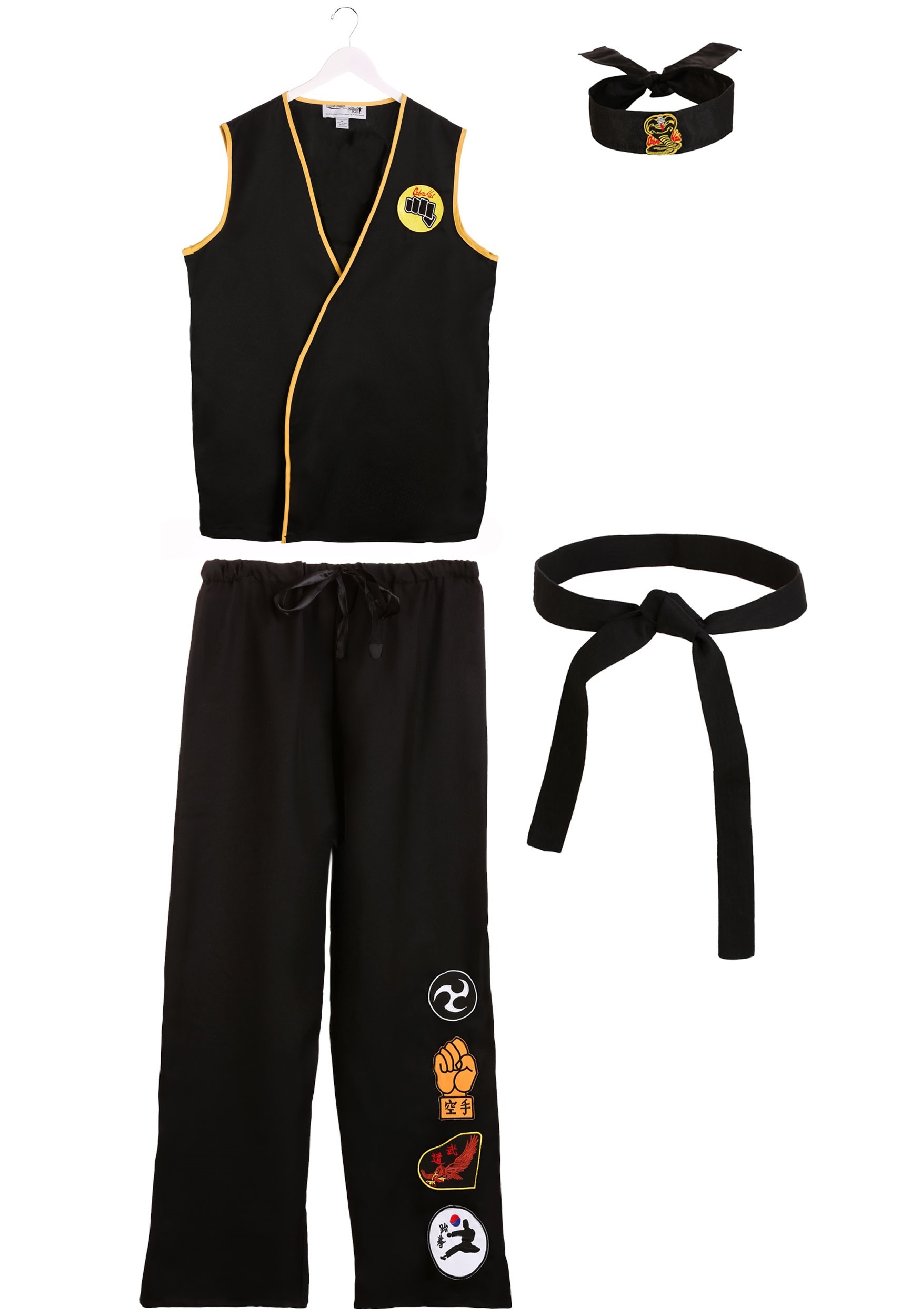 Karate Kid Cobra Kai Adult Fancy Dress Costume , Cobra Kai Fancy Dress Costumes