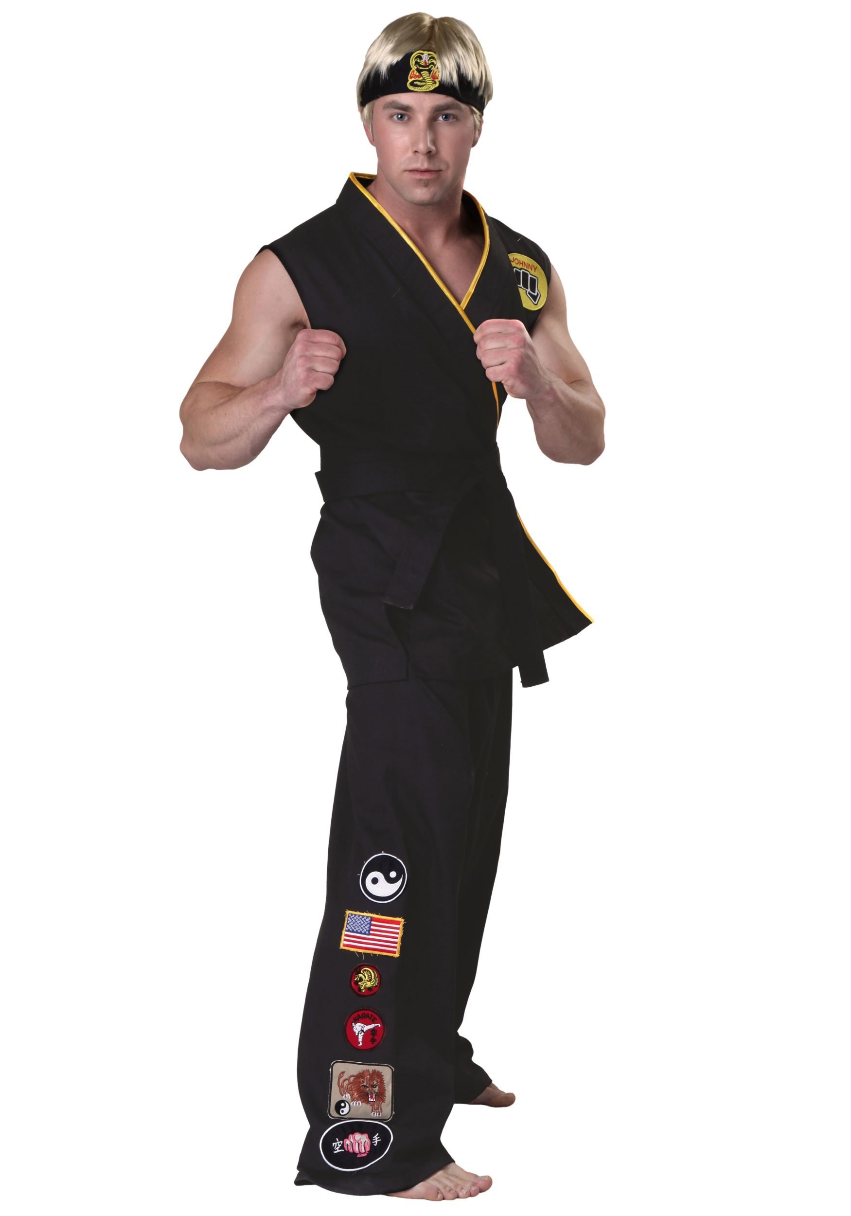 Photos - Fancy Dress KID FUN Costumes Authentic Karate  Cobra Kai Adult  Costume | 80 