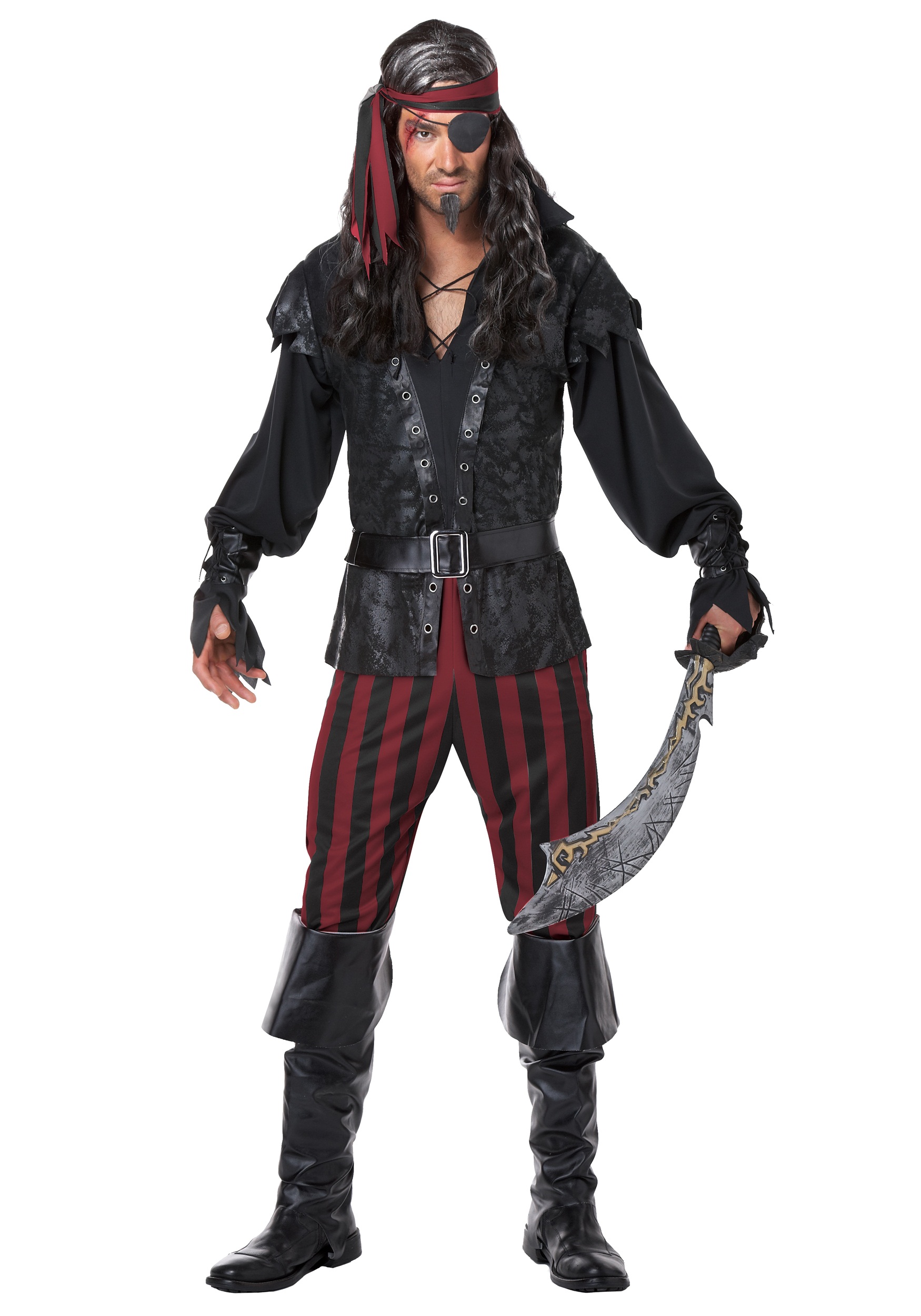 Ruthless Rogue Pirate Fancy Dress Costume for Men