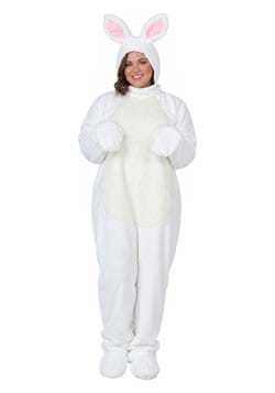 Plus Size White Bunny Costume Adult UPD 1