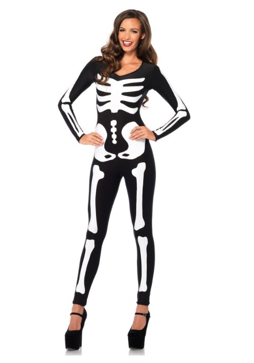 Glow In the Dark Skeleton Women's Catsuit