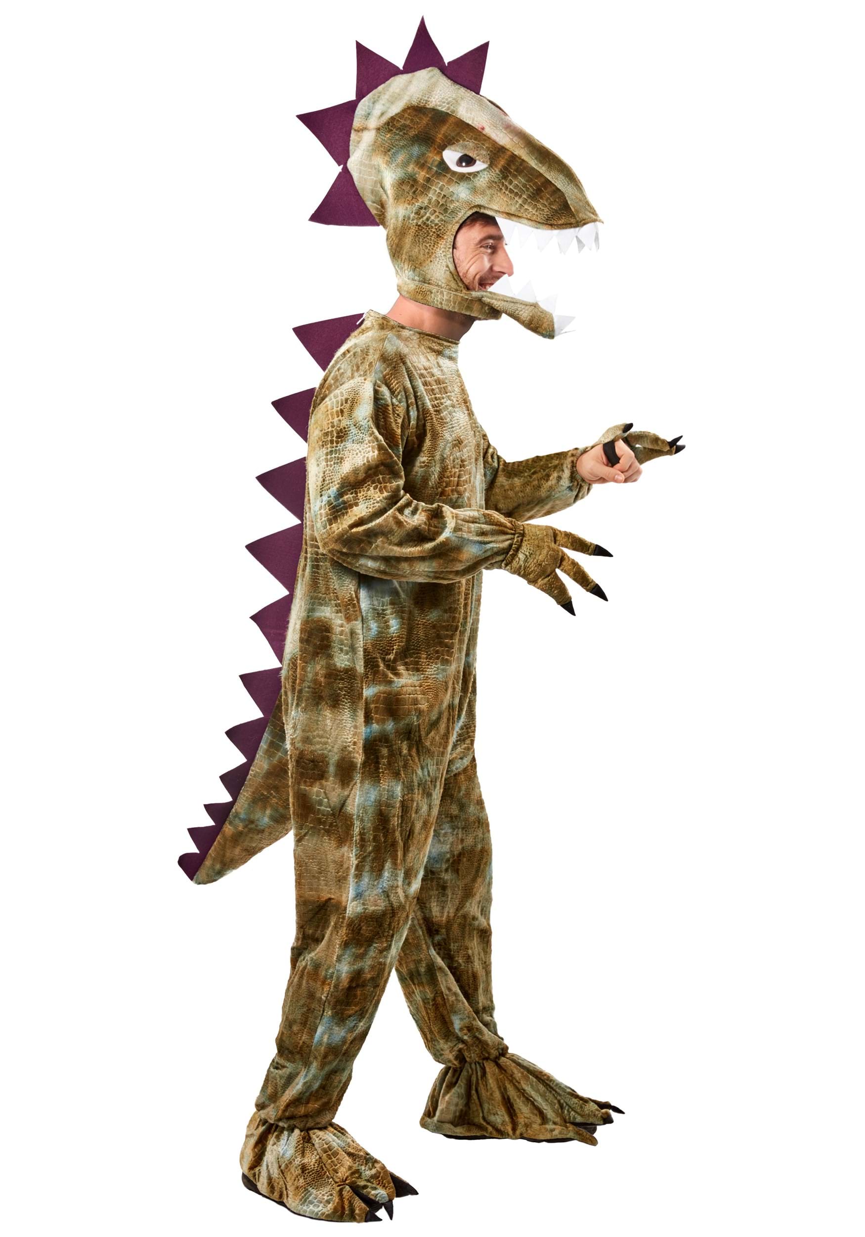 Green Dinosaur Mascot Adult Fancy Dress Costume
