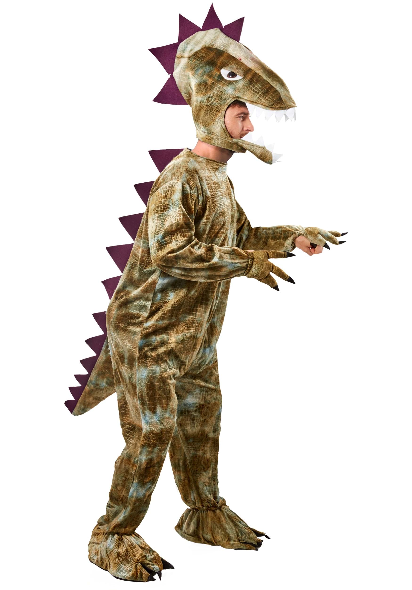 Green Dinosaur Mascot Adult Fancy Dress Costume