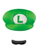 Luigi Adult Hat and Mustache