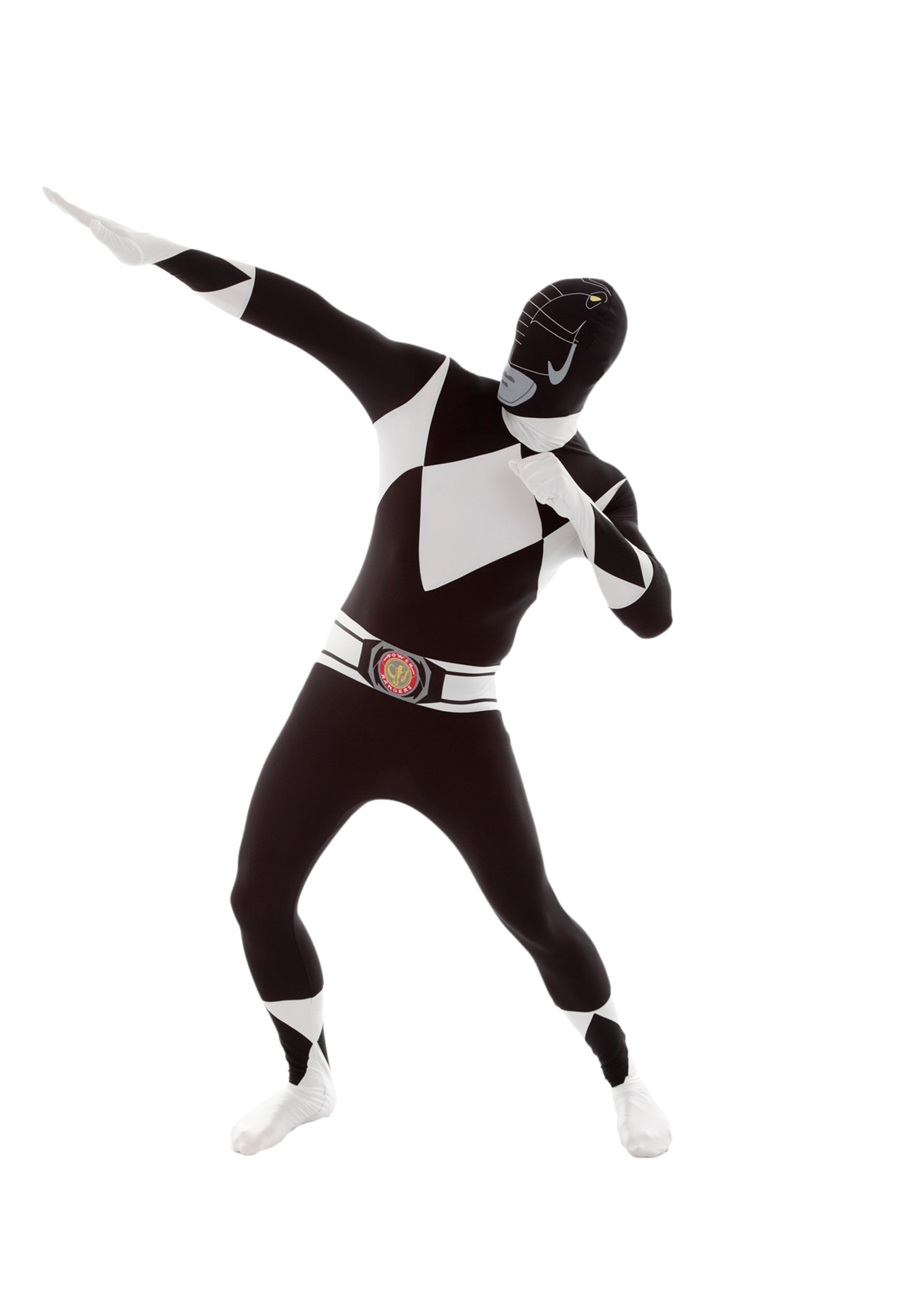 Power Rangers: Black Ranger Morphsuit Fancy Dress Costume