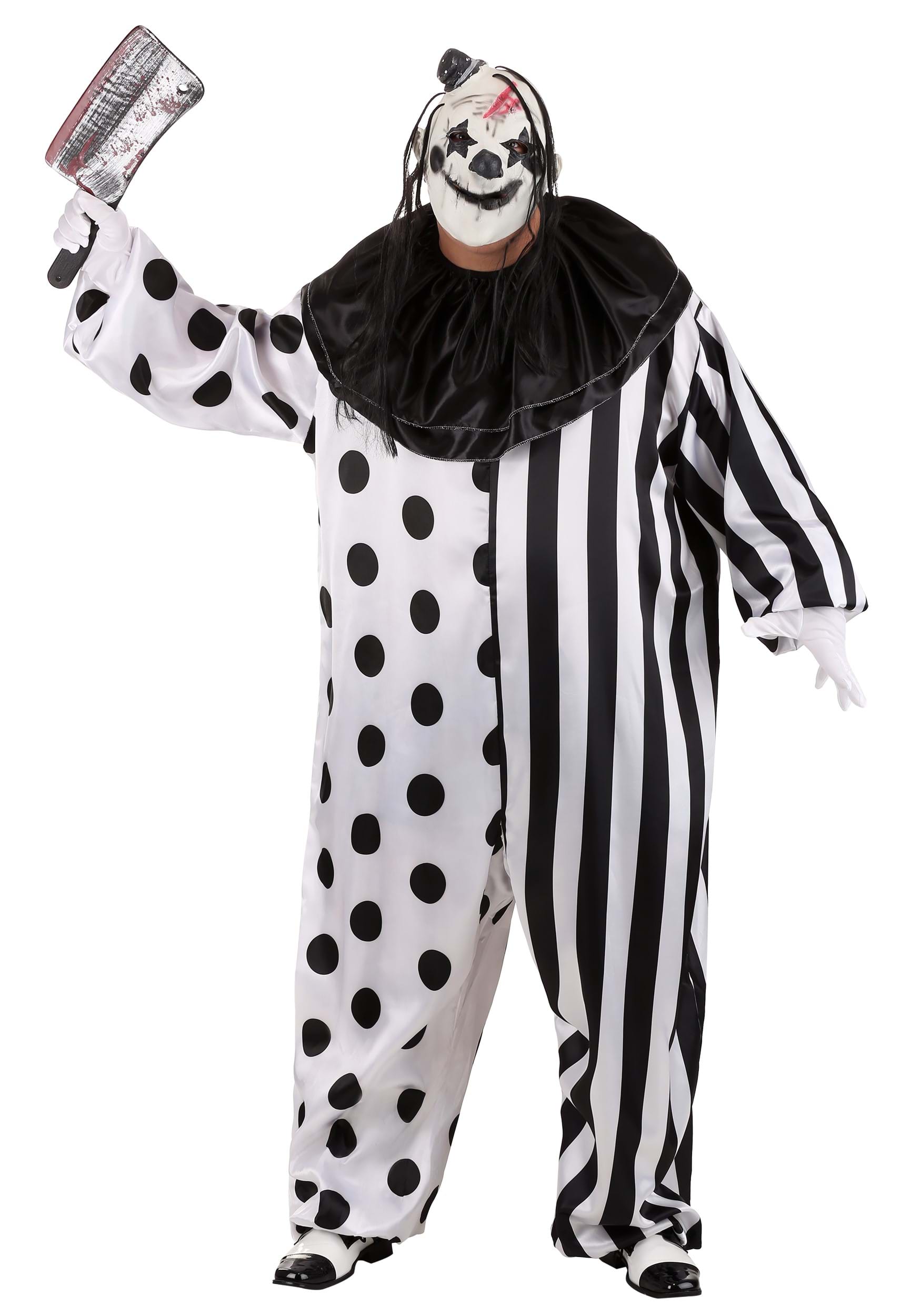 Killer Clown Plus Size Fancy Dress Costume For Men