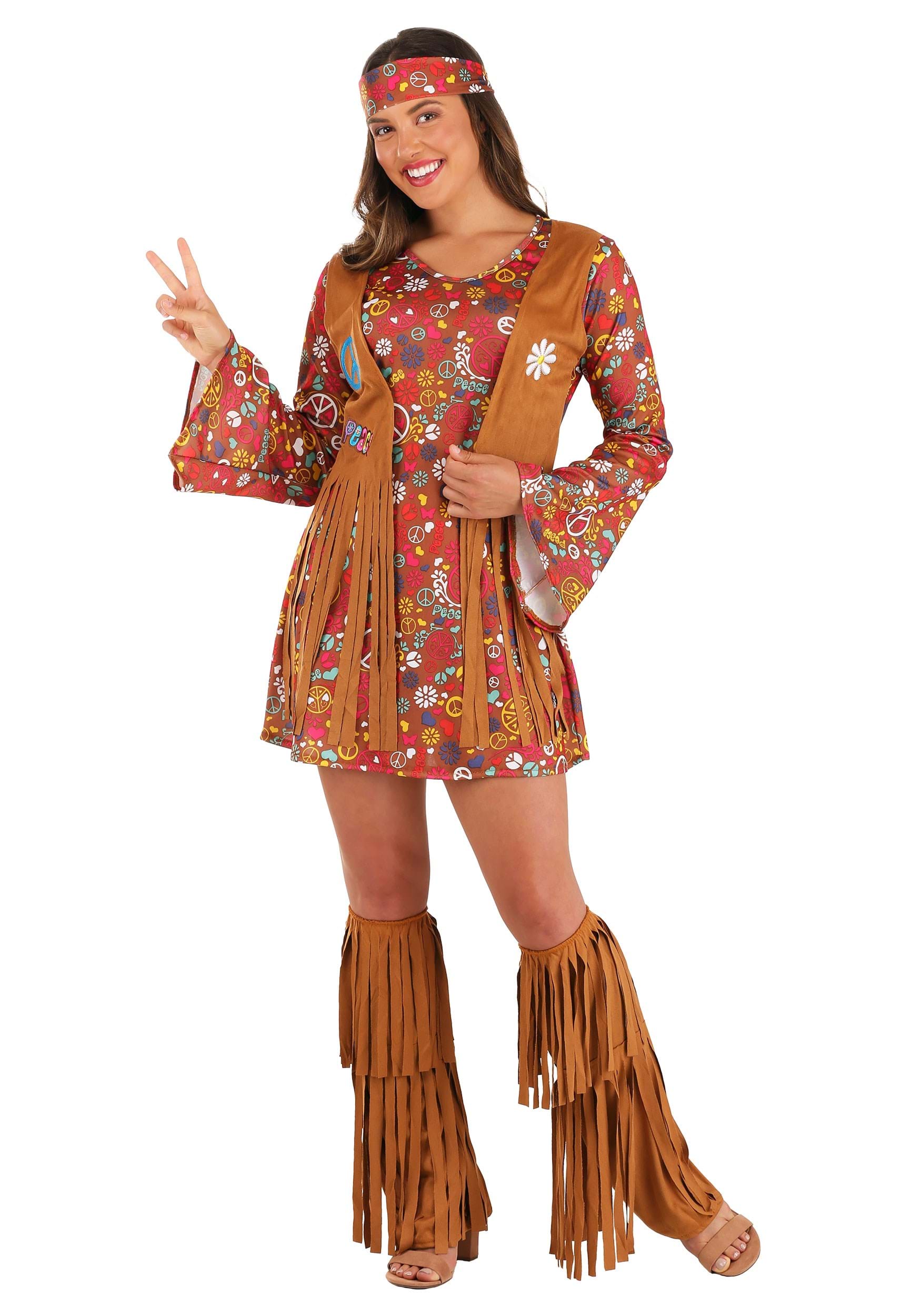 peace love hippie womens costume