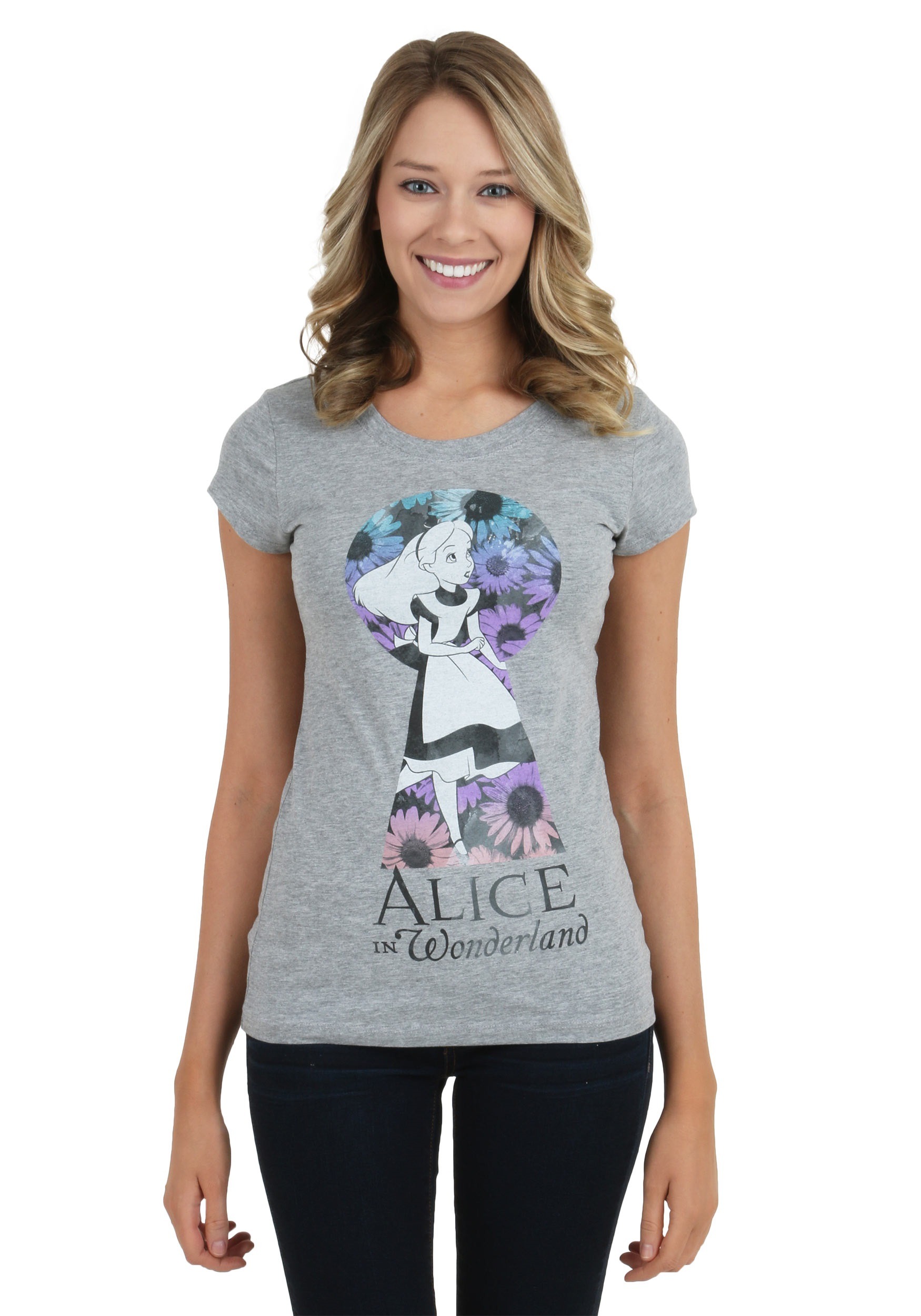 Womens Alice In Wonderland Alice Keyhole T-Shirt