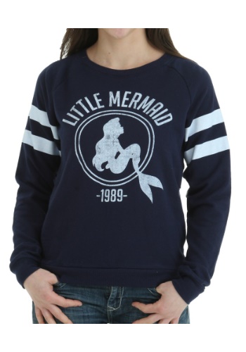 Little Mermaid 1989 Stripes Juniors Pull Over