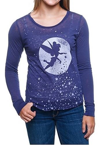 Peter Pan Tink Fly Moon Stars Juniors Pullover