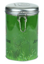 John Deere Green Round Lock-Top Tin2