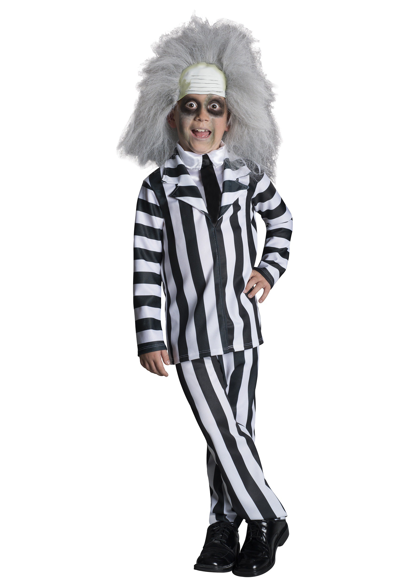 Deluxe Beetlejuice Fancy Dress Costume For Kids