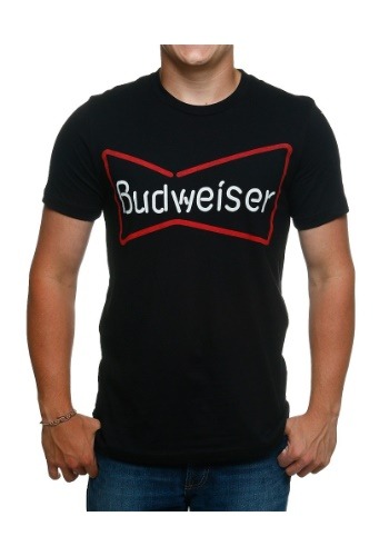 Budweiser Neon Sign Men's Made In USA Tee