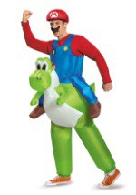 Mario Riding Yoshi Adult Costume