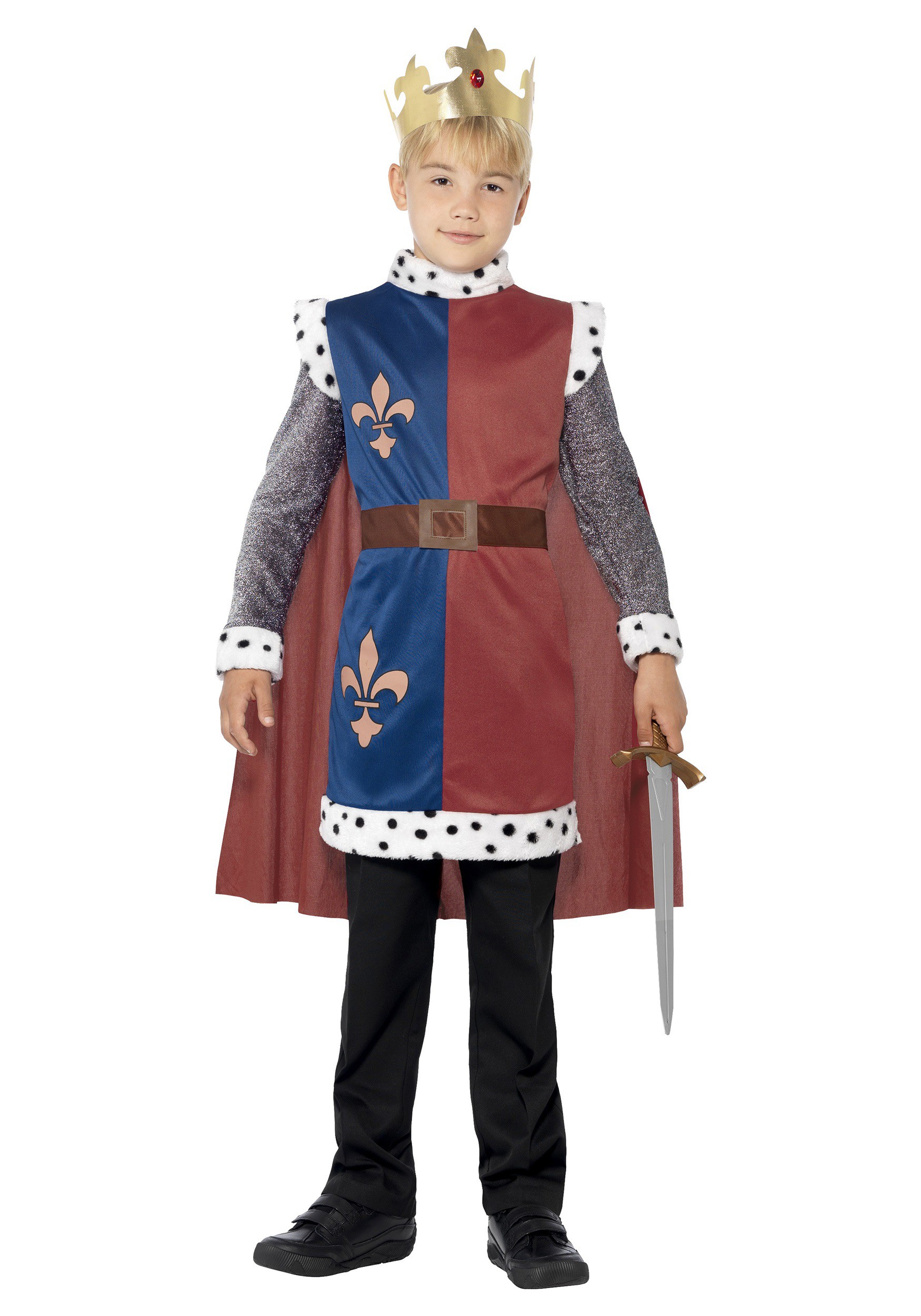 Boy's Medieval King Arthur Tunic , Boys Fancy Dress Costumes