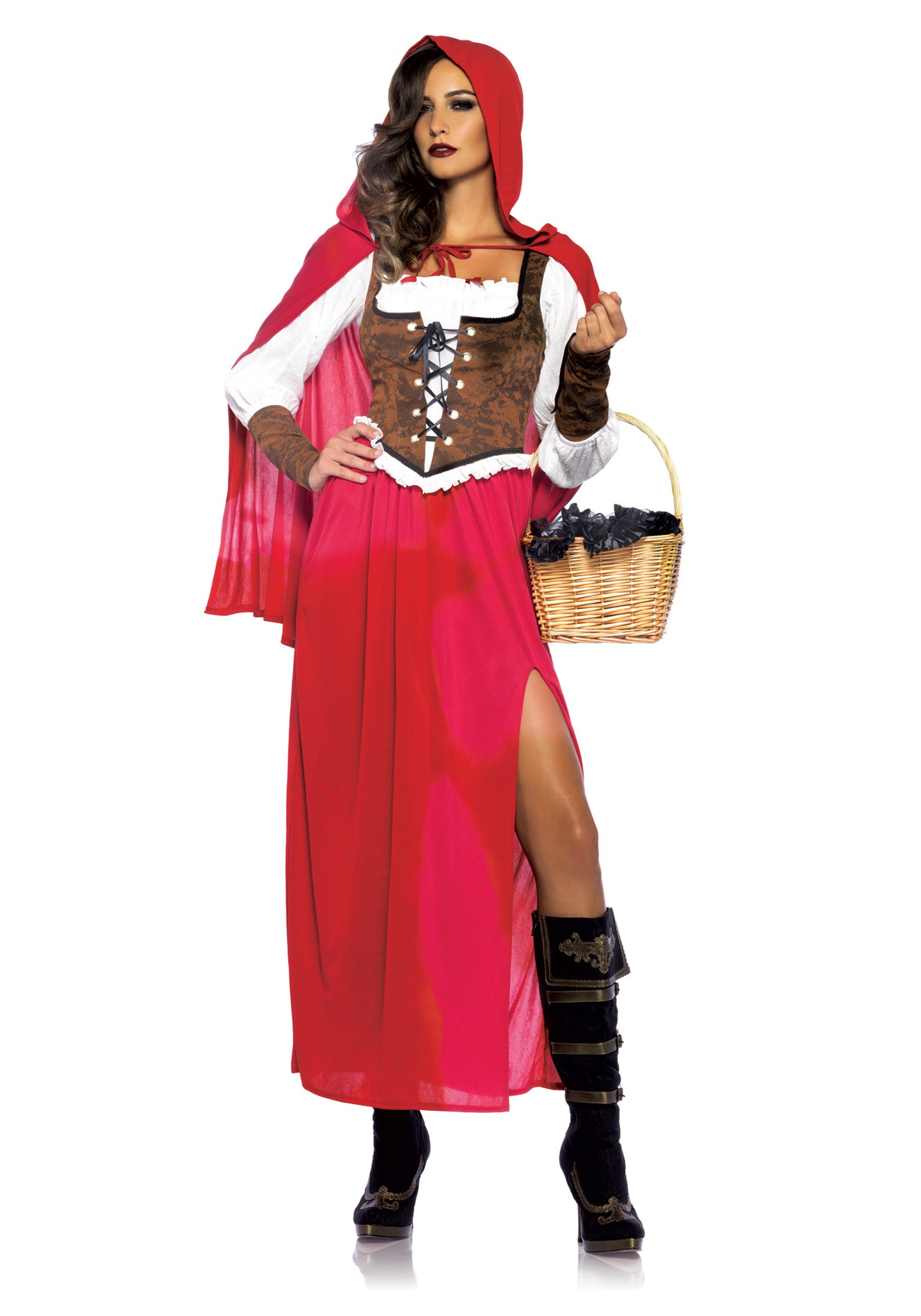 Woodland Red Riding Hood Fancy Dress Costume for Women