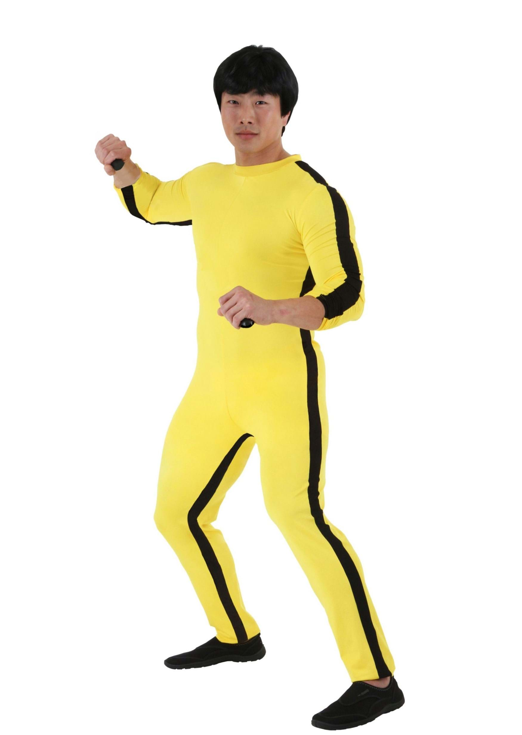 Bruce Lee Fancy Dress Costume with Wig