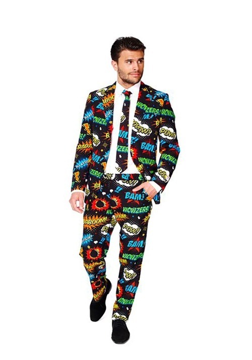 Mens Opposuits Badaboom Comic Suit