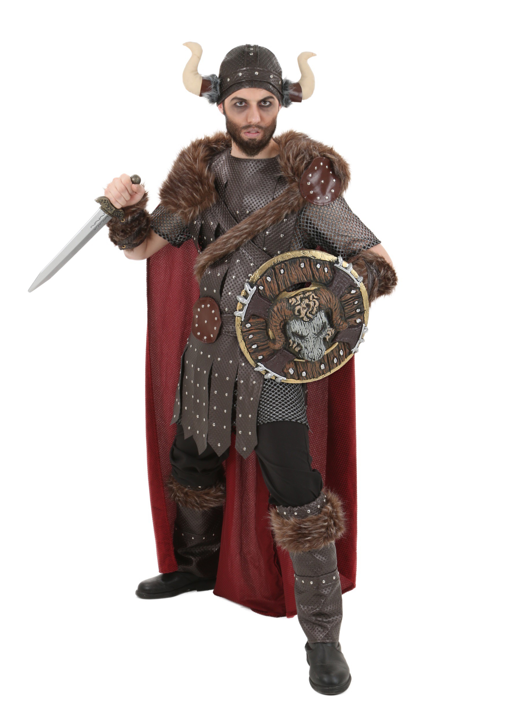 Viking Warrior Fancy Dress Costume For Men