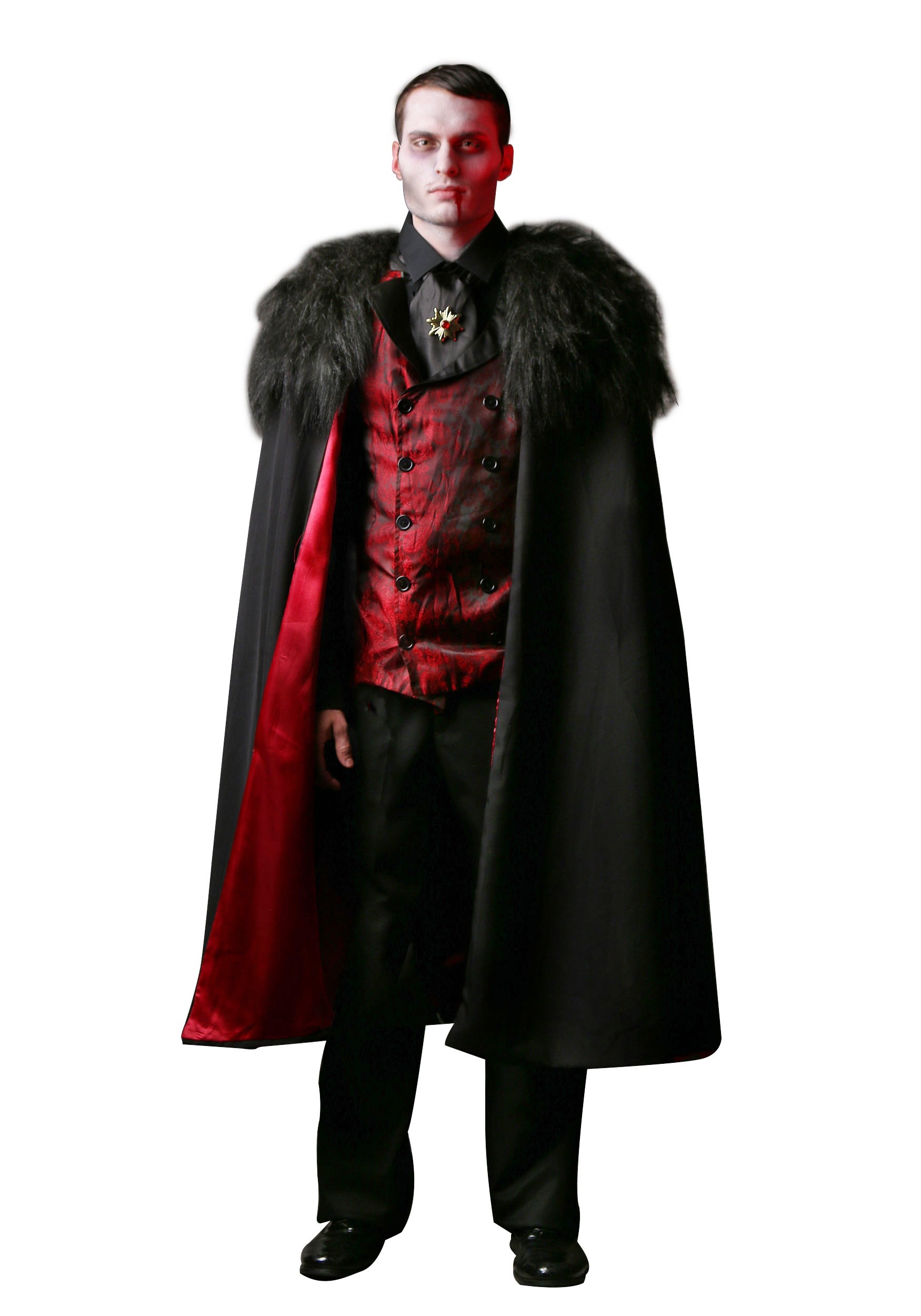 Photos - Fancy Dress Deluxe FUN Costumes  Plus Size Men's Vampire  Costume Black/ 